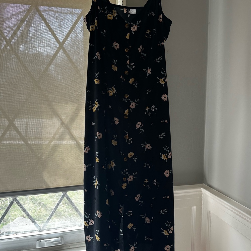 Floral Black Maxi Dress